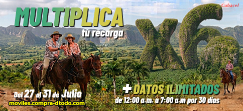 Multiplica x 6 + Datos ilimitados 30 días de 12- 7am